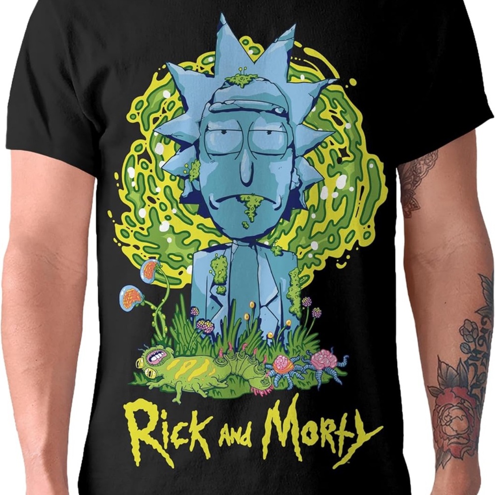 NWT Rick and Morty Ricktanical adult unisex short sleeve t shirt size xl